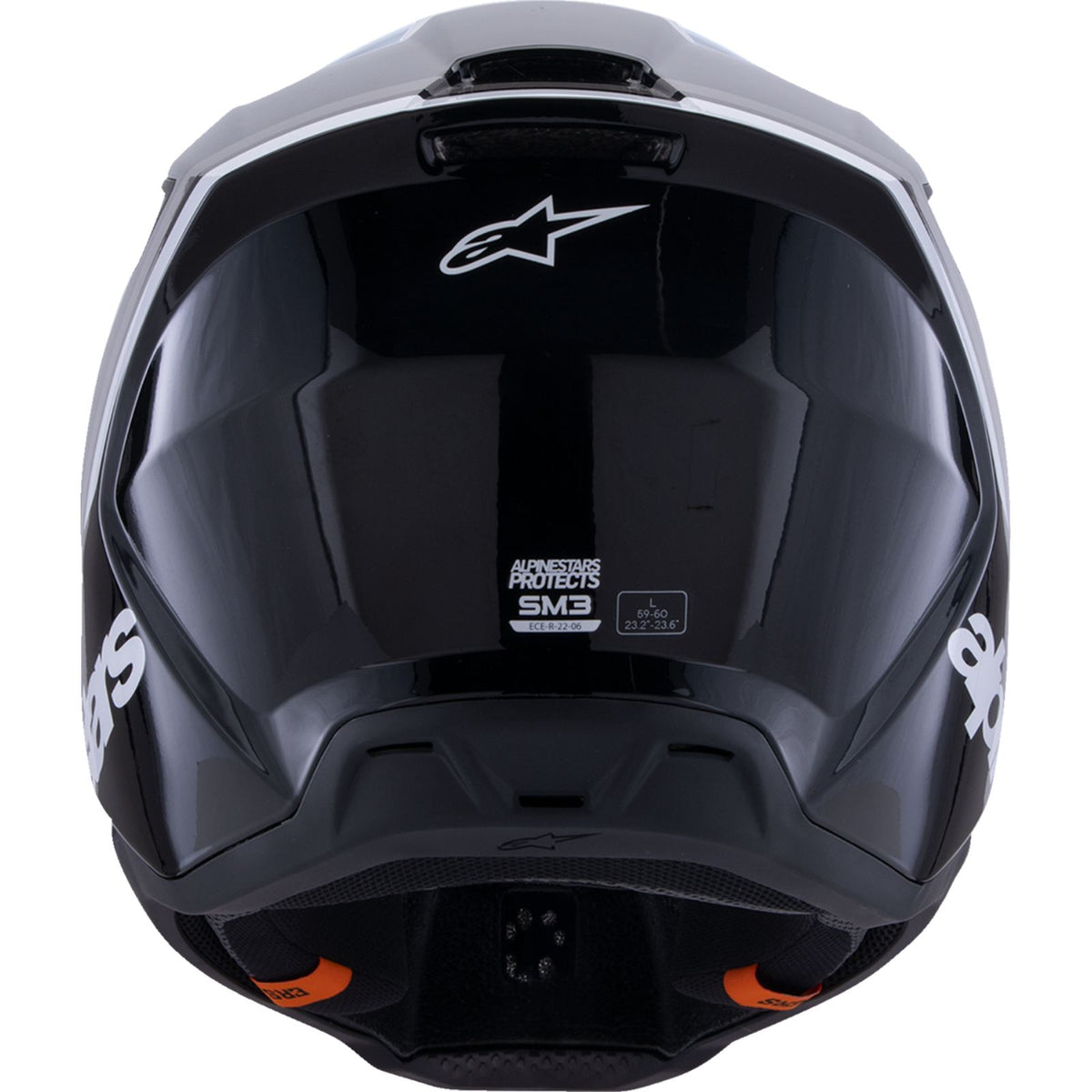 Alpinestars SM3 Helmet - Radium - Gloss Black/White/Gray - XS [MPN: 8300826-1546-XS]_2561946