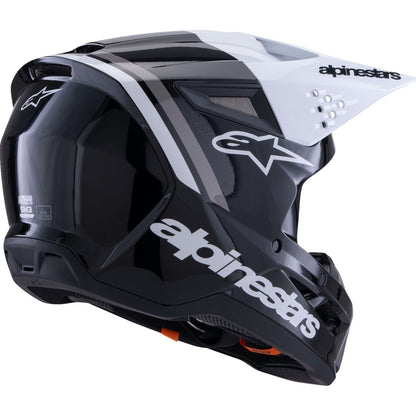 Alpinestars SM3 Helmet - Radium - Gloss Black/White/Gray - XS [MPN: 8300826-1546-XS]_2562222