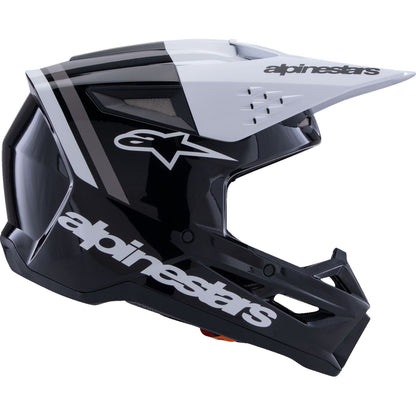 Alpinestars SM3 Helmet - Radium - Gloss Black/White/Gray - XS [MPN: 8300826-1546-XS]_2562476