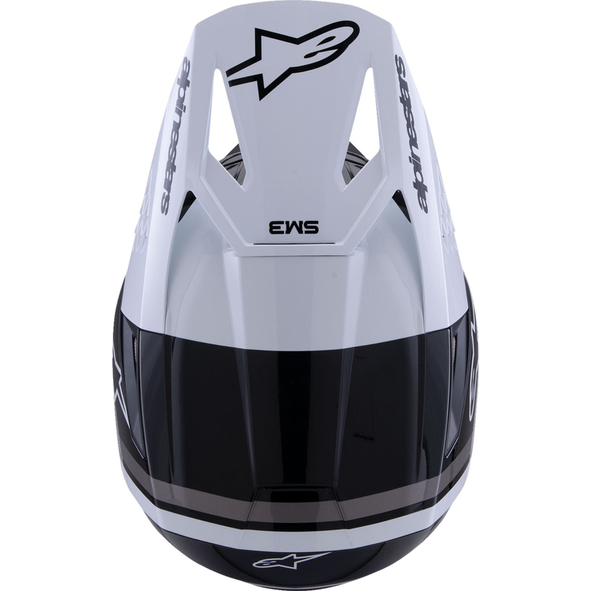 Alpinestars SM3 Helmet - Radium - Gloss Black/White/Gray - XS [MPN: 8300826-1546-XS]_2564925