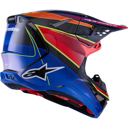 Alpinestars Supertech M10 Helmet - MIPS® - Era - Gloss Blue/Red/Yellow Fluo - XS [MPN: 8301223-7356-XS]_2564209