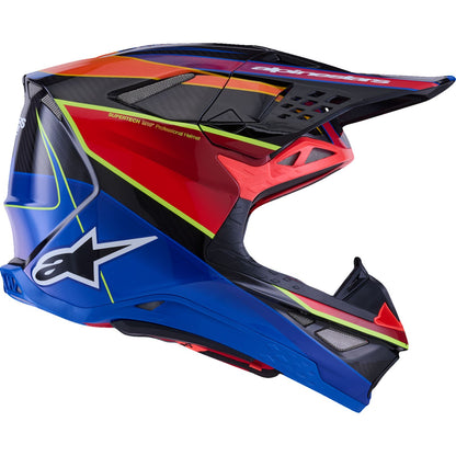 Alpinestars Supertech M10 Helmet - MIPS® - Era - Gloss Blue/Red/Yellow Fluo - XS [MPN: 8301223-7356-XS]_2564348