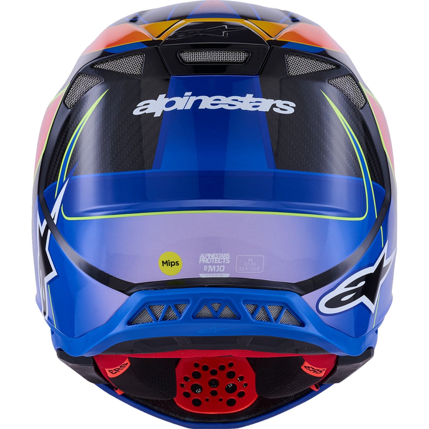 Alpinestars Supertech M10 Helmet - MIPS® - Era - Gloss Blue/Red/Yellow Fluo - XS [MPN: 8301223-7356-XS]_2564713