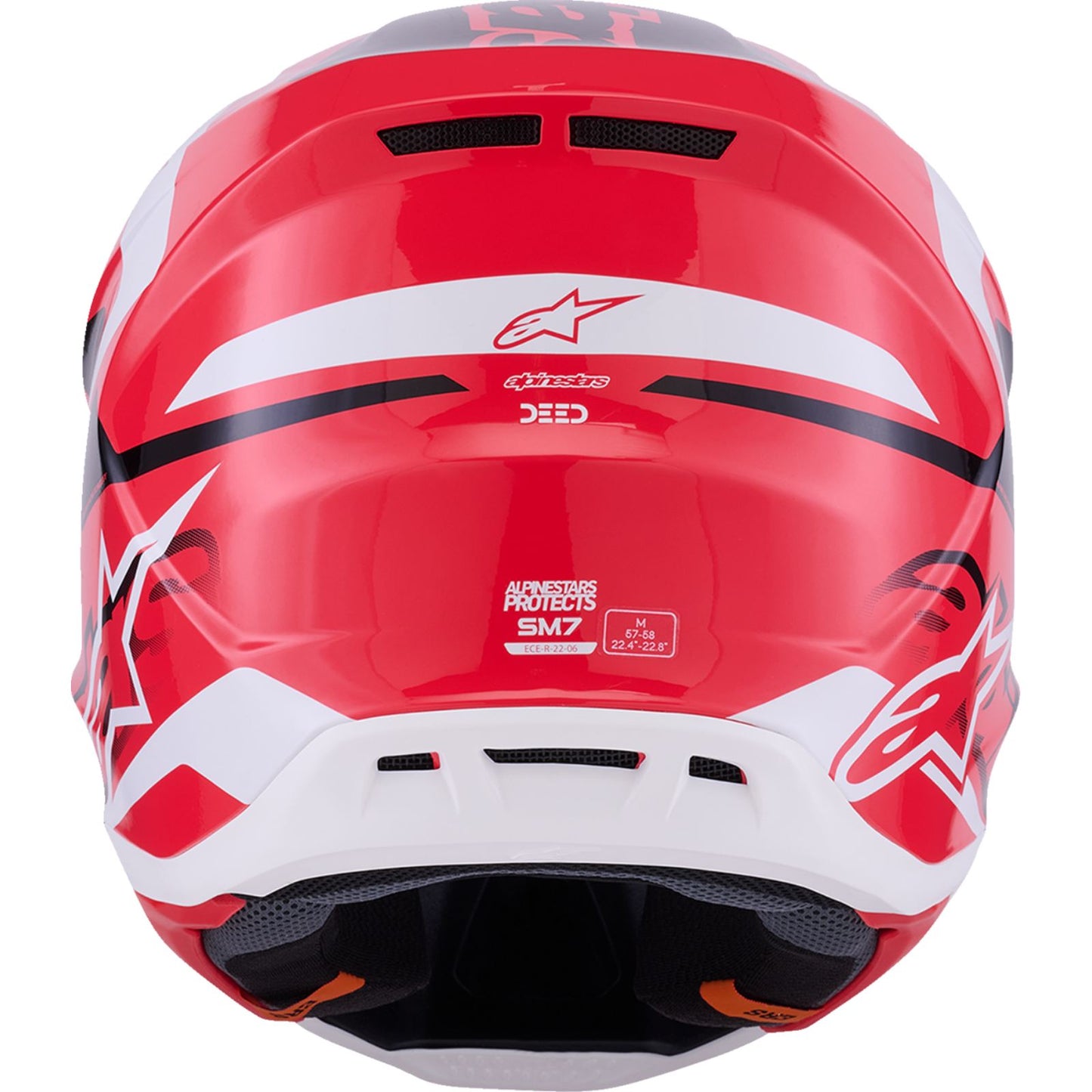Alpinestars SM7 Helmet - Deed - Gloss Red/Black/White - XS [MPN: 8302426-3139-XS]_2560453