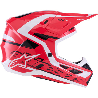 Alpinestars SM7 Helmet - Deed - Gloss Red/Black/White - XS [MPN: 8302426-3139-XS]_2562229