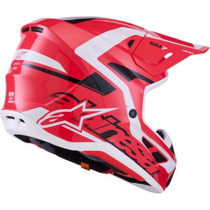 Alpinestars SM7 Helmet - Deed - Gloss Red/Black/White - XS [MPN: 8302426-3139-XS]_2564912