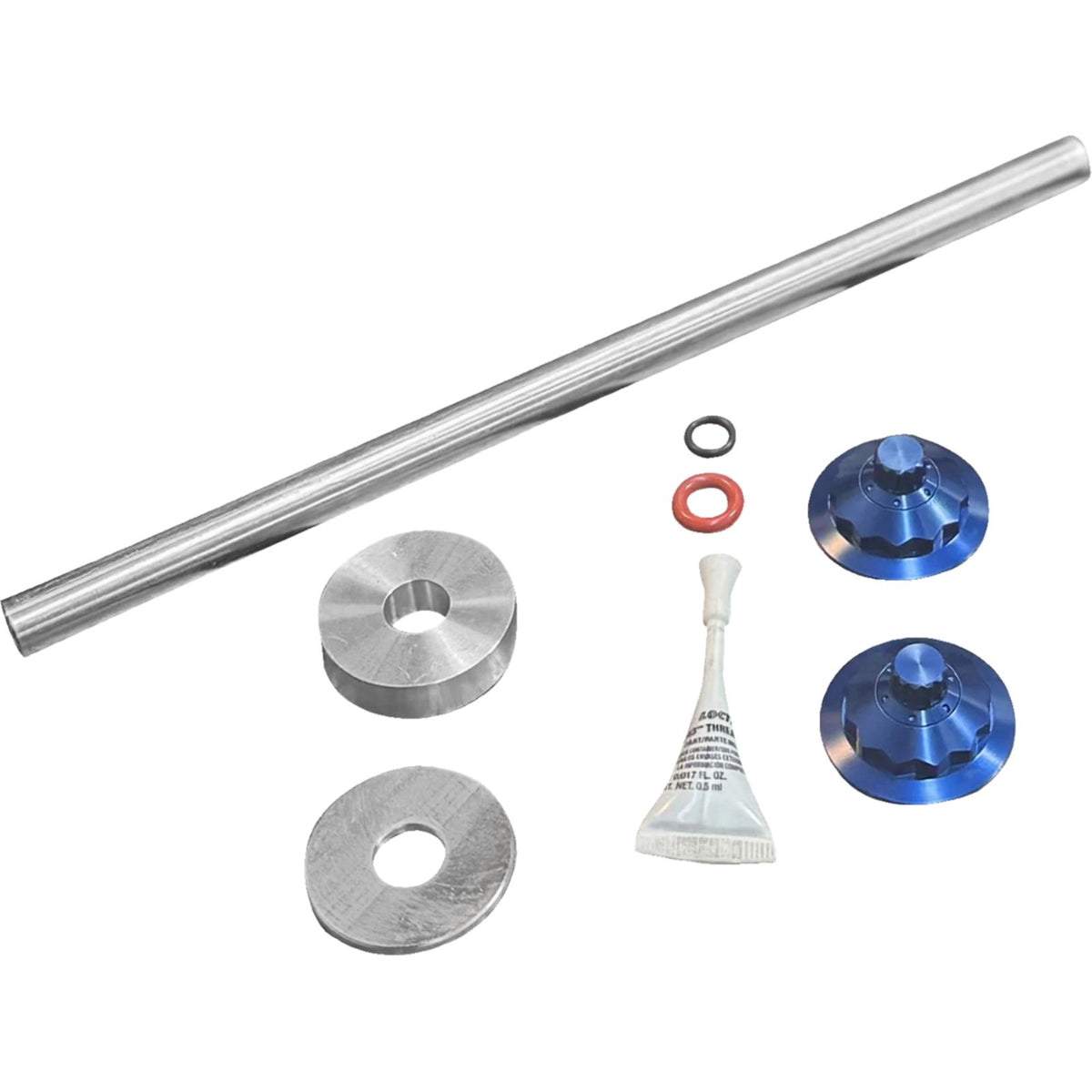 Paul Yaffe's Bagger Nation Axle Cover Kit - Y-Axle Rod - Front - Standard/12 Point - Blue [MPN: PYO:YTPR-18L-BE]_2560755