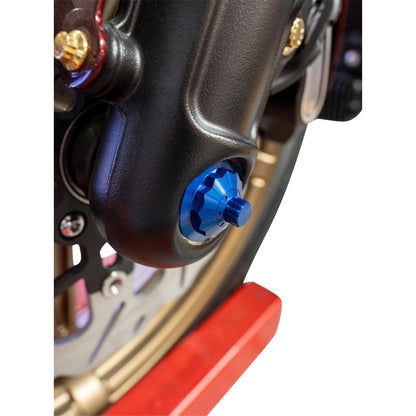 Paul Yaffe's Bagger Nation Axle Cover Kit - Y-Axle Rod - Front - Standard/12 Point - Blue [MPN: PYO:YTPR-18L-BE]_2565162