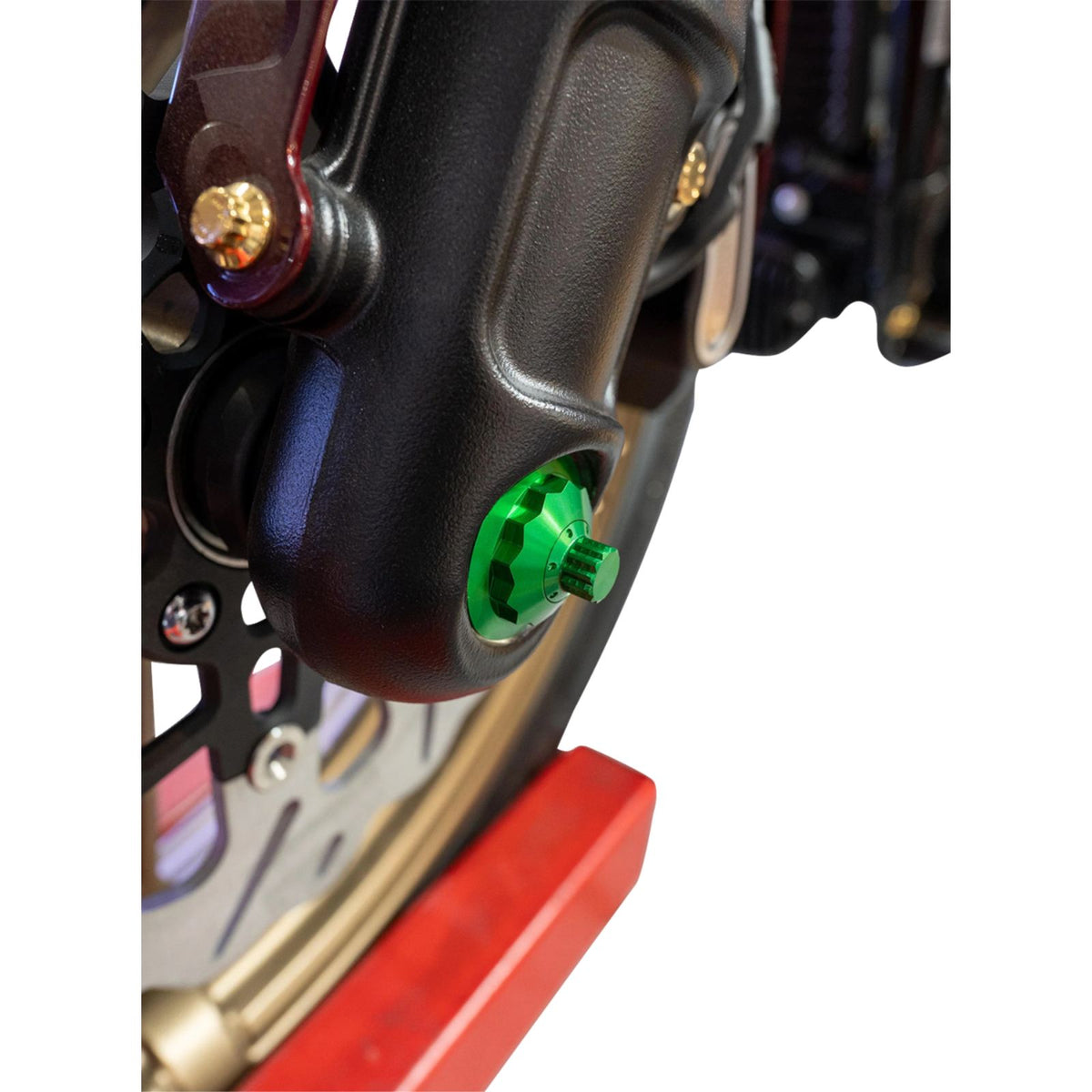 Paul Yaffe's Bagger Nation Axle Cover Kit - Y-Axle Rod - Front - Standard/12 Point - Green [MPN: PYO:YTPR-18L-GN]_2559922