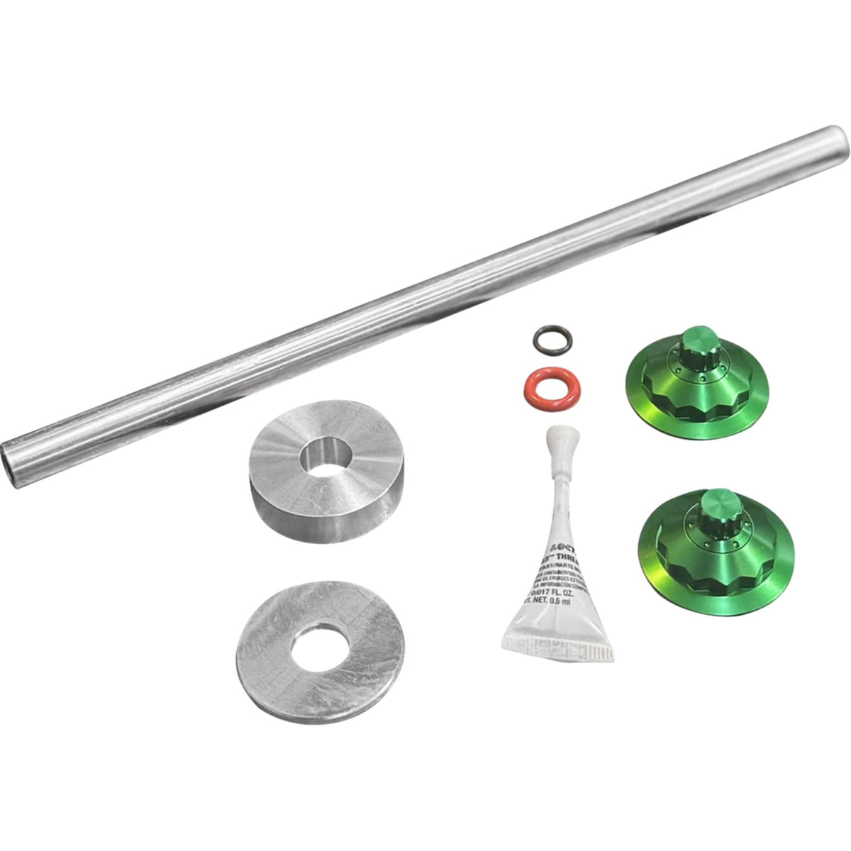 Paul Yaffe's Bagger Nation Axle Cover Kit - Y-Axle Rod - Front - Standard/12 Point - Green [MPN: PYO:YTPR-18L-GN]_2564126