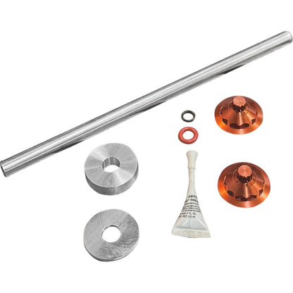 Paul Yaffe's Bagger Nation Axle Cover Kit - Y-Axle Rod - Front - Standard/12 Point - Orange [MPN: PYO:YTPR-18L-OR]_2559380