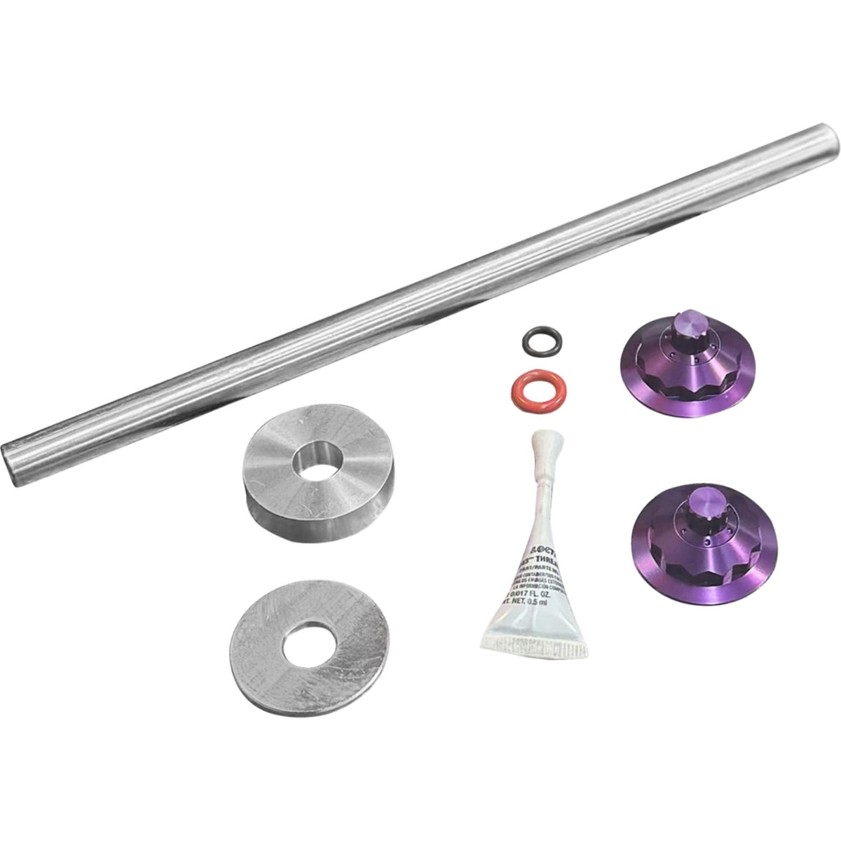 Paul Yaffe's Bagger Nation Axle Cover Kit - Y-Axle Rod - Front - Standard/12 Point - Purple [MPN: PYO:YTPR-18L-PR]_2559387