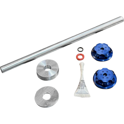 Paul Yaffe's Bagger Nation Axle Cover Kit - Y-Axle Rod - Front - Standard/Turret - Blue [MPN: PYO:YHTR-18L-BE]_2563796