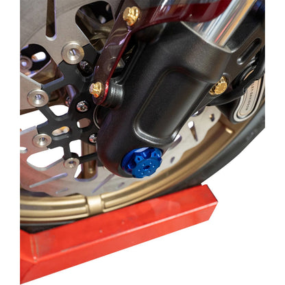 Paul Yaffe's Bagger Nation Axle Cover Kit - Y-Axle Rod - Front - Standard/Turret - Blue [MPN: PYO:YHTR-18L-BE]_2565534