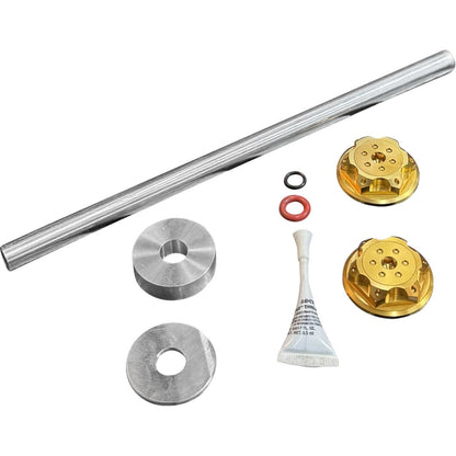 Paul Yaffe's Bagger Nation Axle Cover Kit - Y-Axle Rod - Front - Standard/Turret - Gold [MPN: PYO:YHTR-18L-GD]_2559695