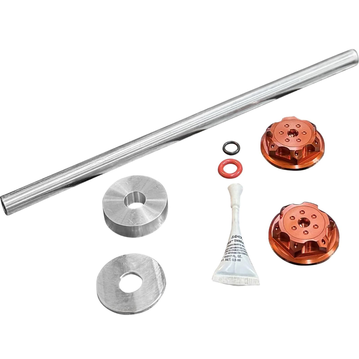 Paul Yaffe's Bagger Nation Axle Cover Kit - Y-Axle Rod - Front - Standard/Turret - Orange [MPN: PYO:YHTR-18L-OR]_2561632