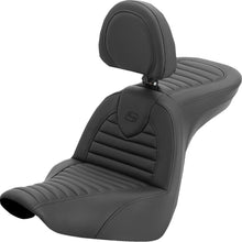 Saddlemen Roadsofa™ Seat - with Backrest - Tuck-n-Rolll - FL/FX '18-'26 [MPN: 818-29-202B0]_2558514