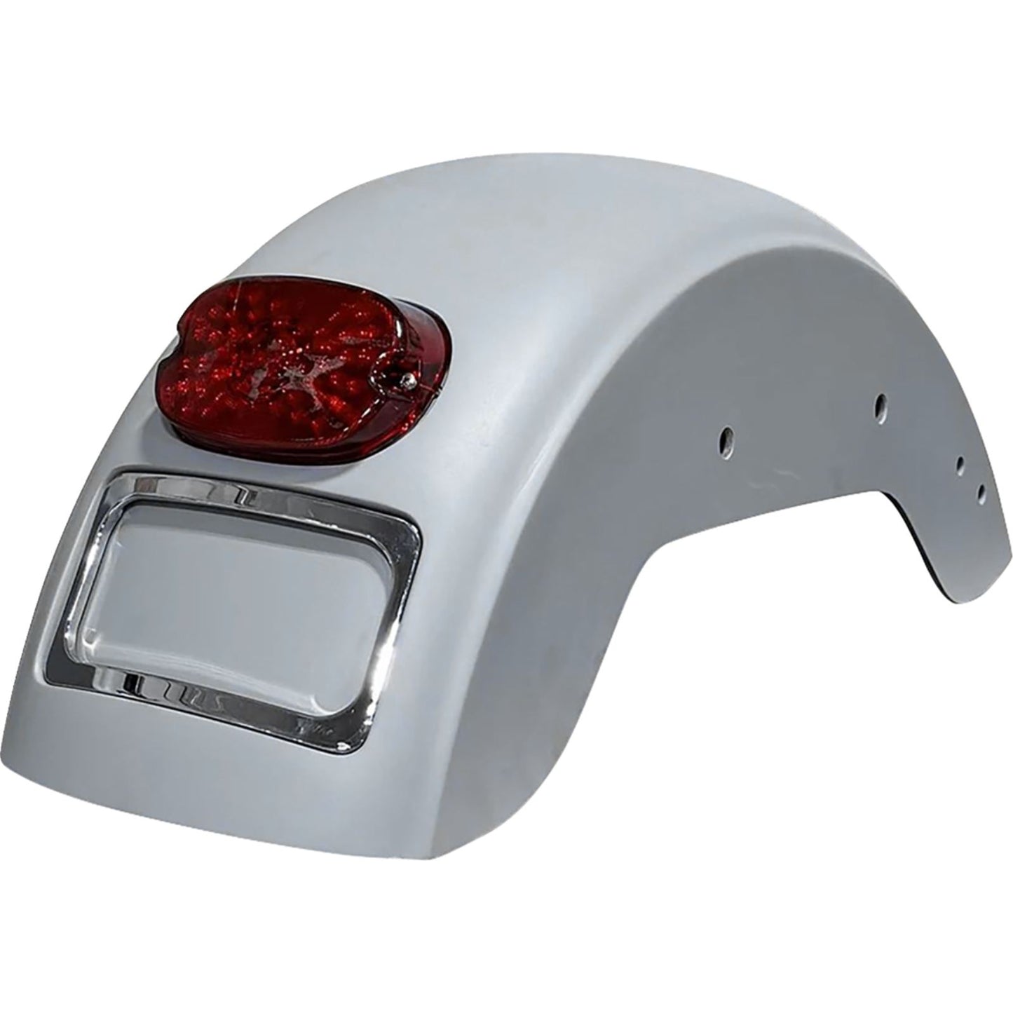 Paul Yaffe's Bagger Nation French Fix Rear Fender - Chrome Plate Frame Red TailLight for Softail [MPN: PYO:FF-C-R]_2564765