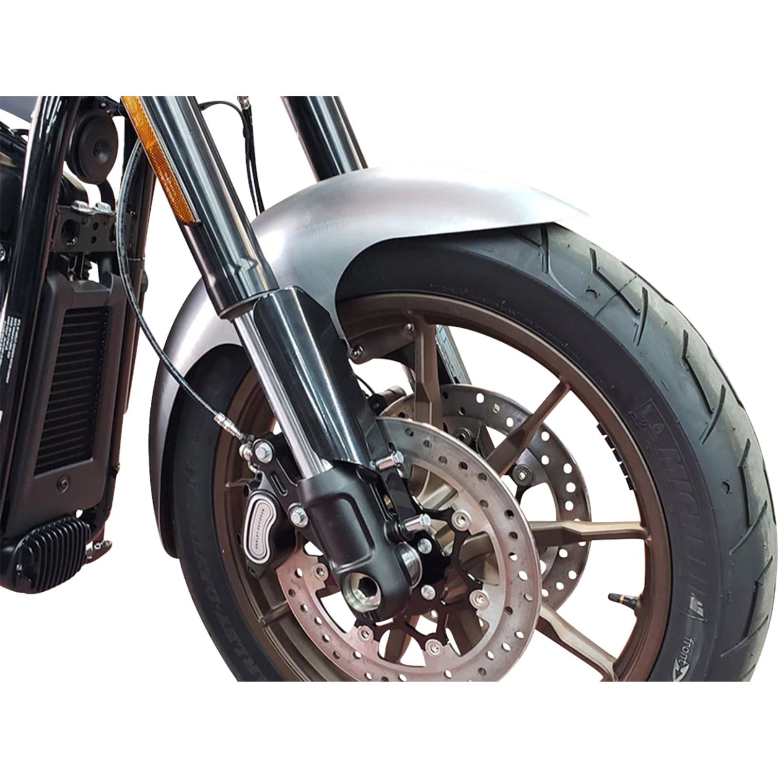 Paul Yaffe's Bagger Nation Cafe Front Fender - 19" Wheel - With Black Fork Adapters [MPN: PYO:CAFE-19-18LR-B]_2565843