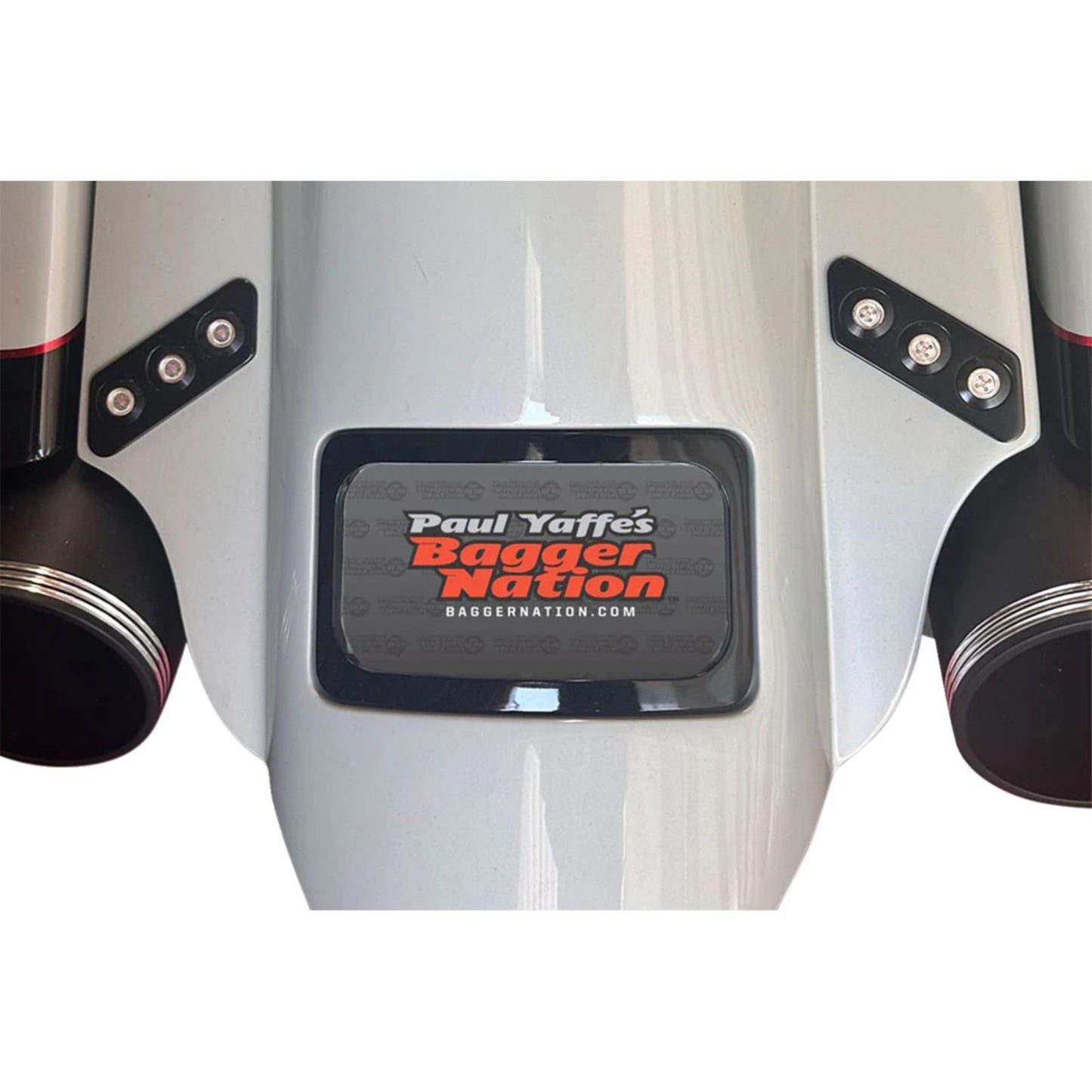 Paul Yaffe's Bagger Nation Rear Fender Kit - Black Plate Frame - Thunder Bolts [MPN: PYO:KIT-3PC-DOSTDTPB]_2562898