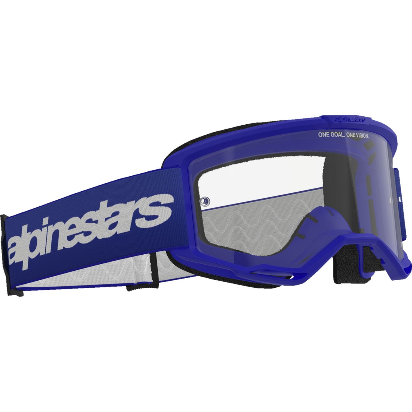 Alpinestars Vision 3 Goggles - Wordmark - Blue - Clear Lens [MPN: 5103325-7189]_2563811