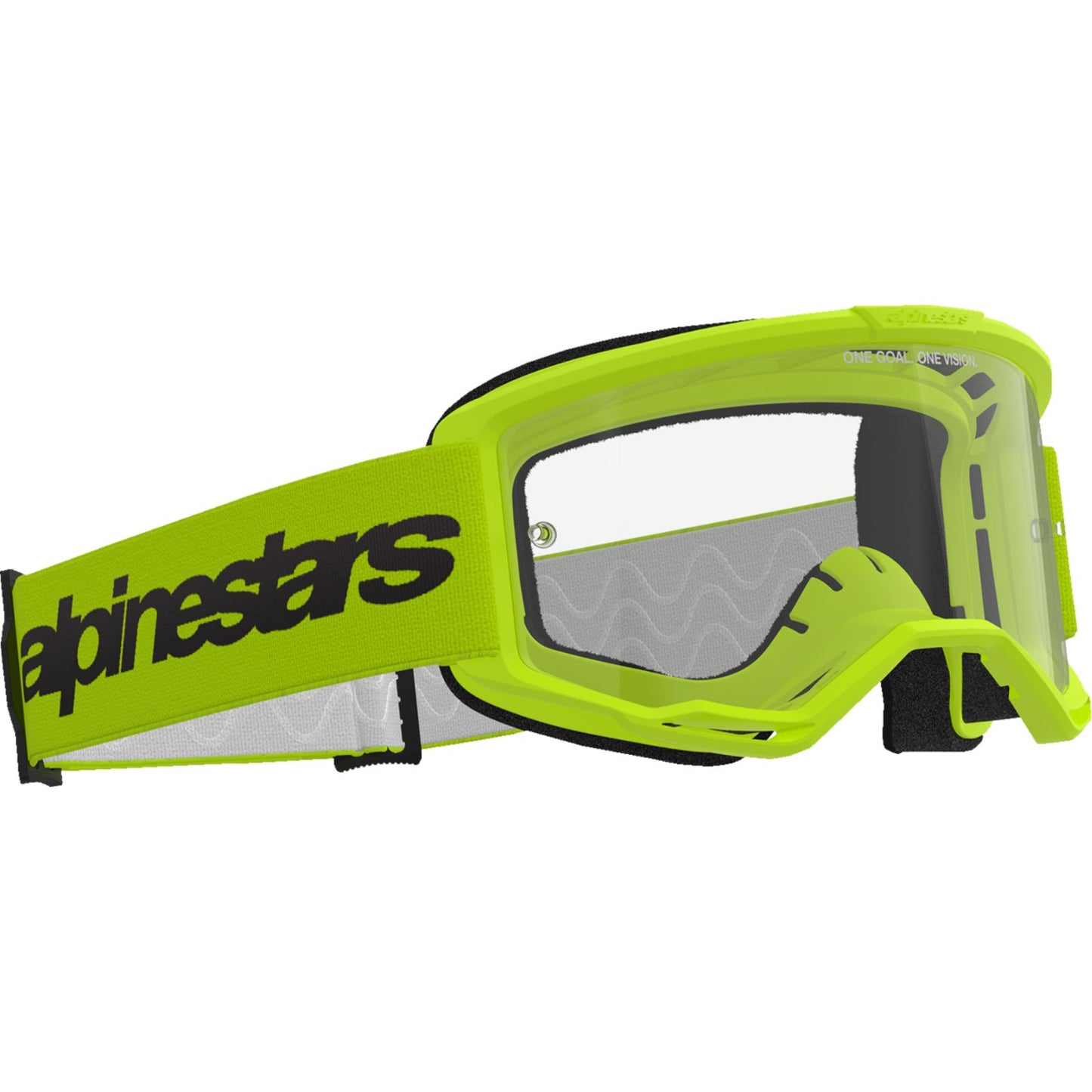 Alpinestars Vision 3 Goggles - Wordmark - Yellow - Clear Lens [MPN: 5103325-5038]_2563751