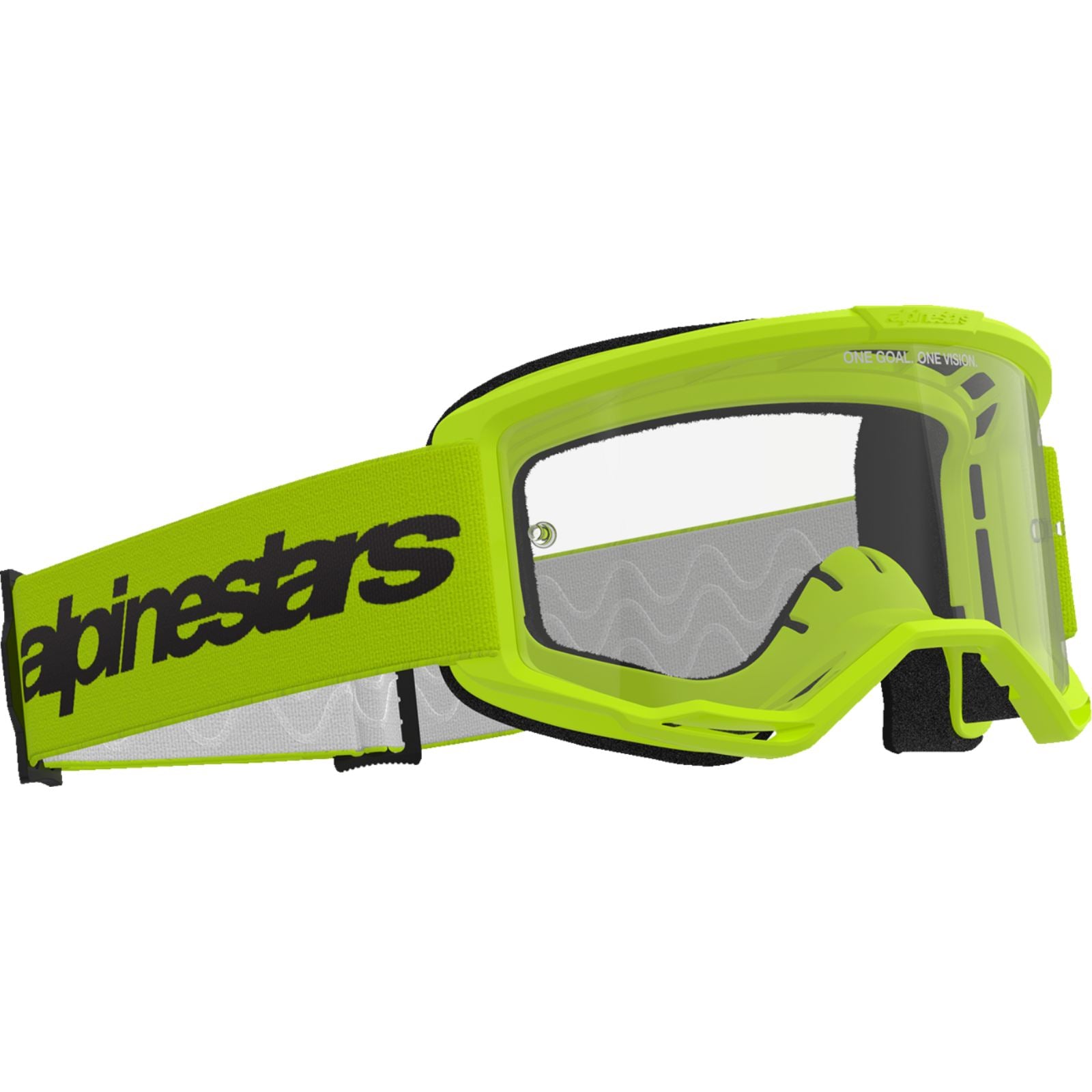 Alpinestars Vision 3 Goggles - Wordmark - Yellow - Clear Lens [MPN: 5103325-5038]_2563751