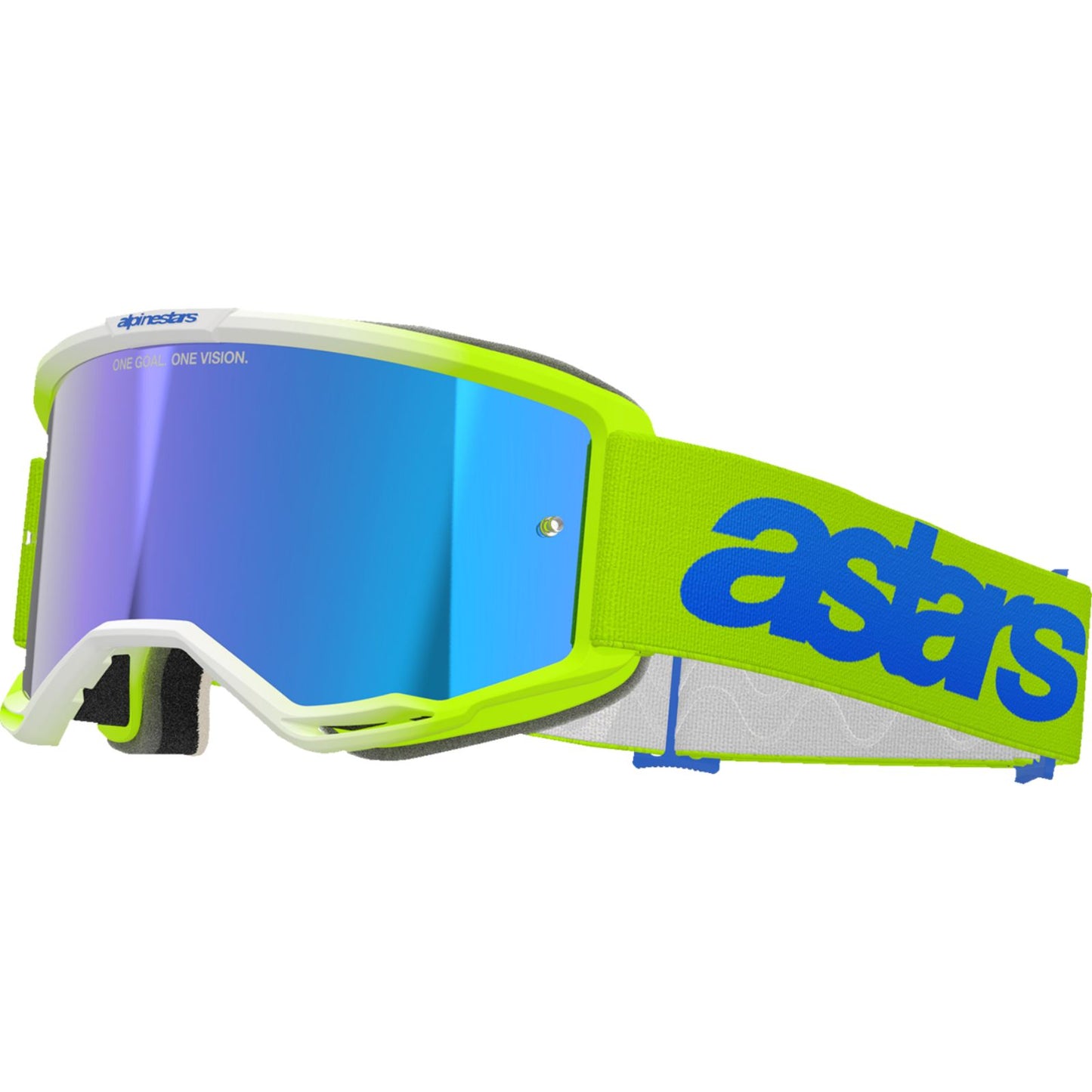 Alpinestars Vision 5 Goggles - Blaze - Yellow/Blue - Blue Mirror Lens [MPN: 5102125-5007]_2559056
