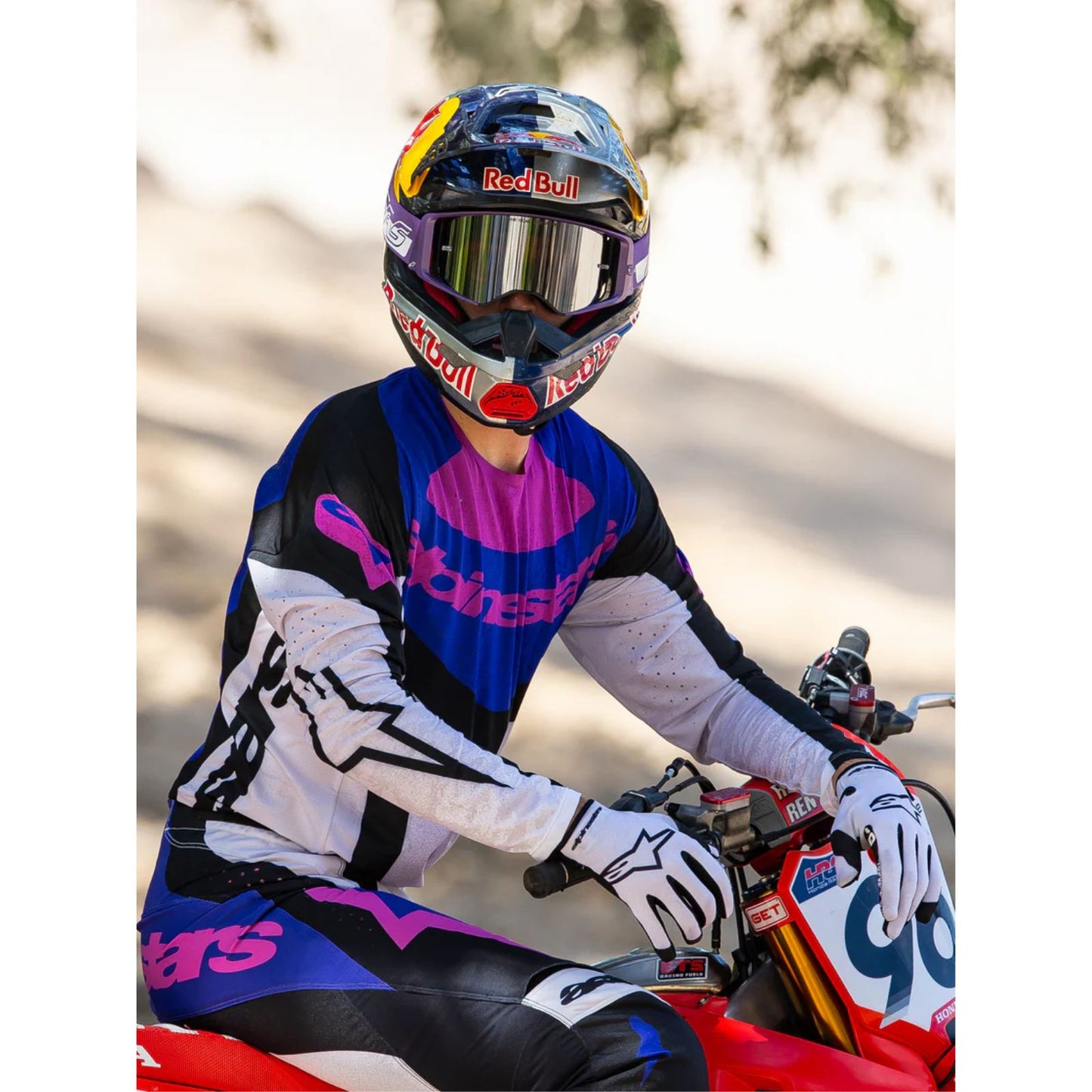 Alpinestars Supertech Goggles - Hunta 96 XXV - Purple/White - Silver Mirror Lens [MPN: 5101226-3168]_2566455