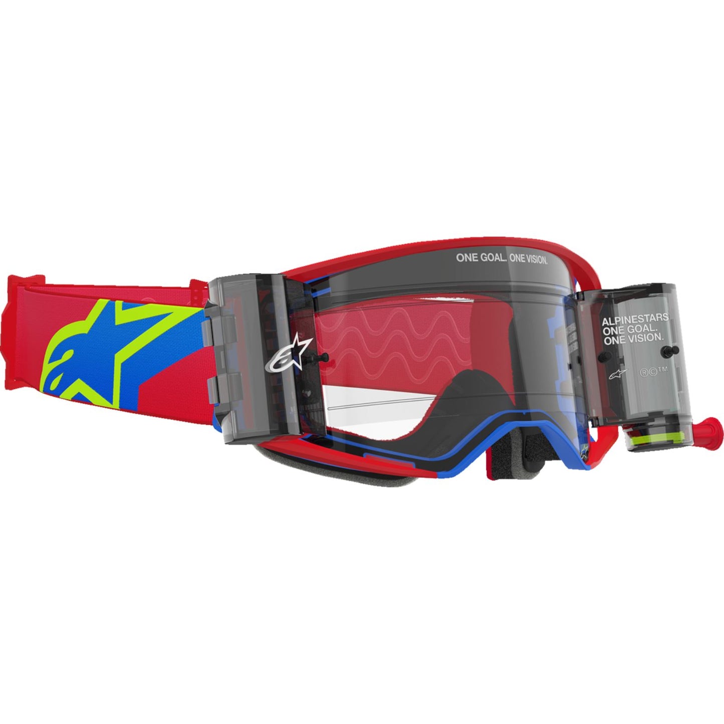 Alpinestars Supertech Roll-Off Goggles - Corp - Red/Blue - Clear Lens [MPN: 5100425-3122]_2558559
