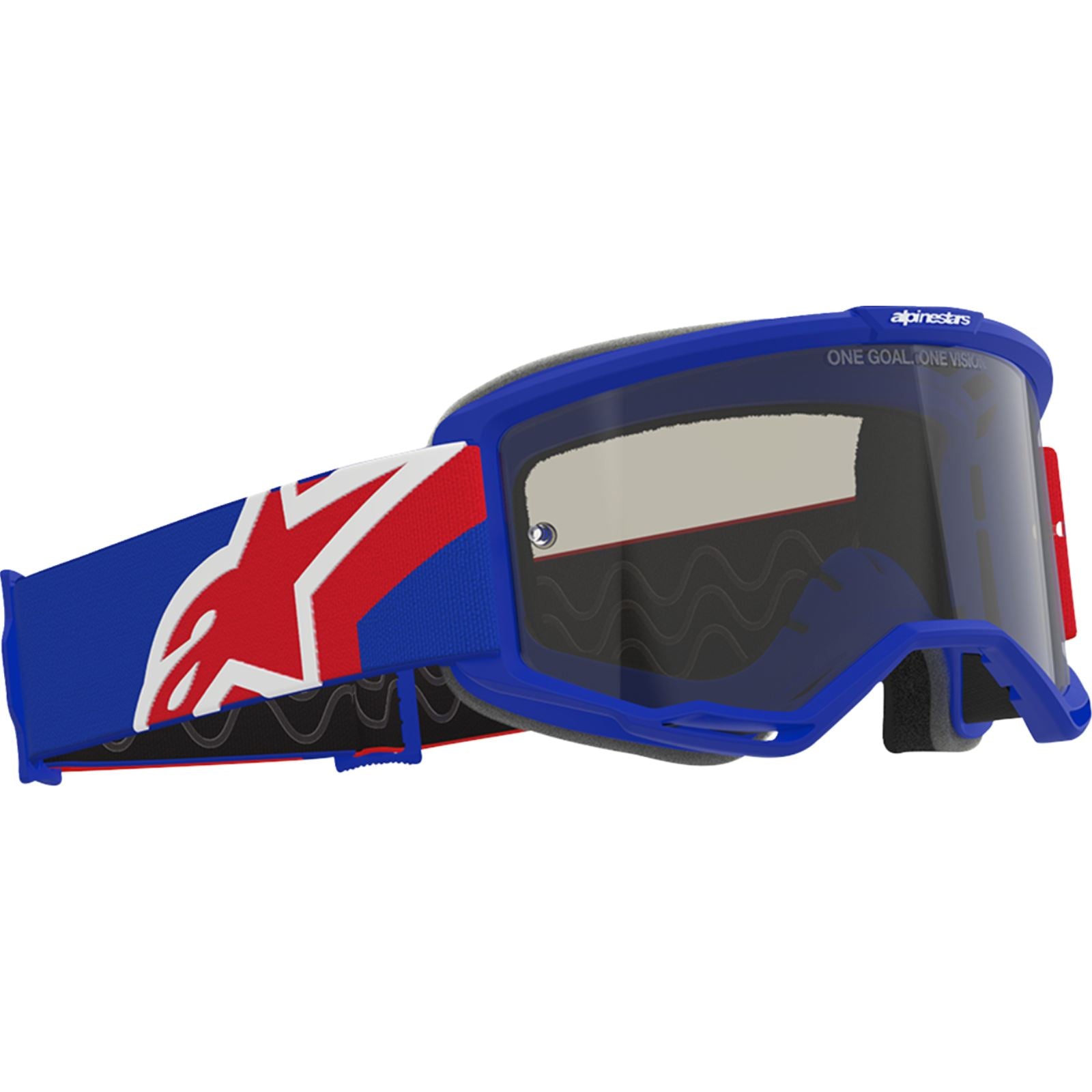 Alpinestars Vision Sand Goggles - Blue/Red/White - Dark Smoke Lens [MPN: 5100826-7295]_2563810