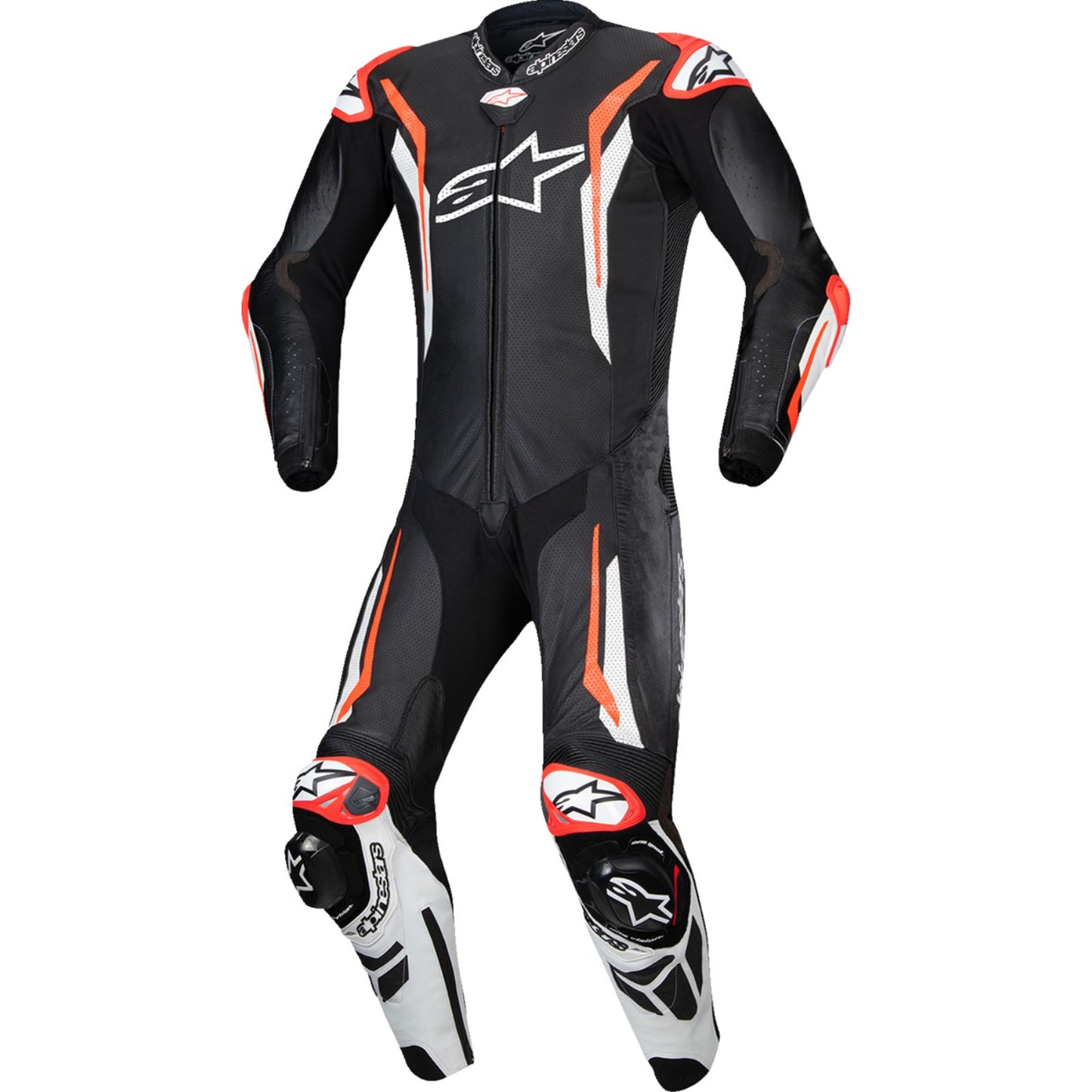 Alpinestars GP Tech v5 Leather Suit - Black/White/Red Fluo_2558865