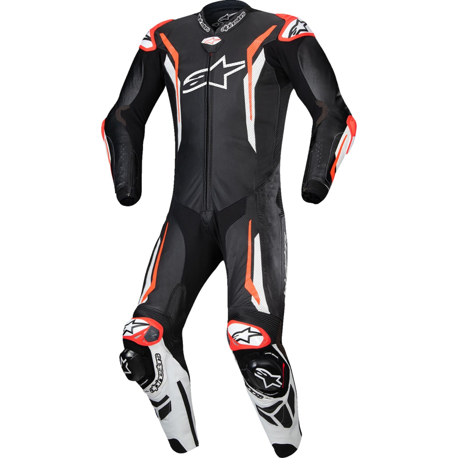 Alpinestars GP Tech v5 Leather Suit - Black/White/Red Fluo_2558865