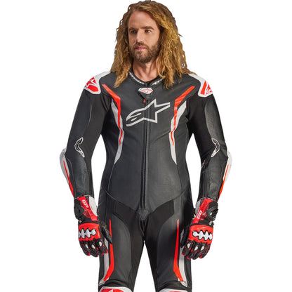 Alpinestars GP Tech v5 Leather Suit - Black/White/Red Fluo_2563528
