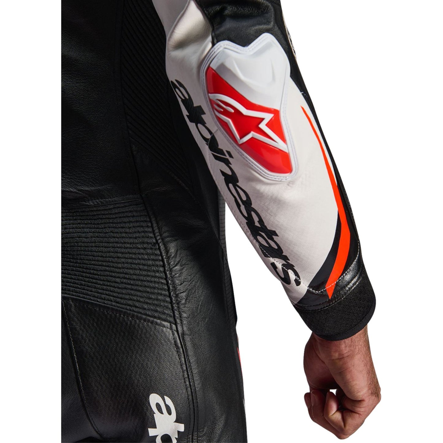 Alpinestars GP Tech v5 Leather Suit - Black/White/Red Fluo_2563984