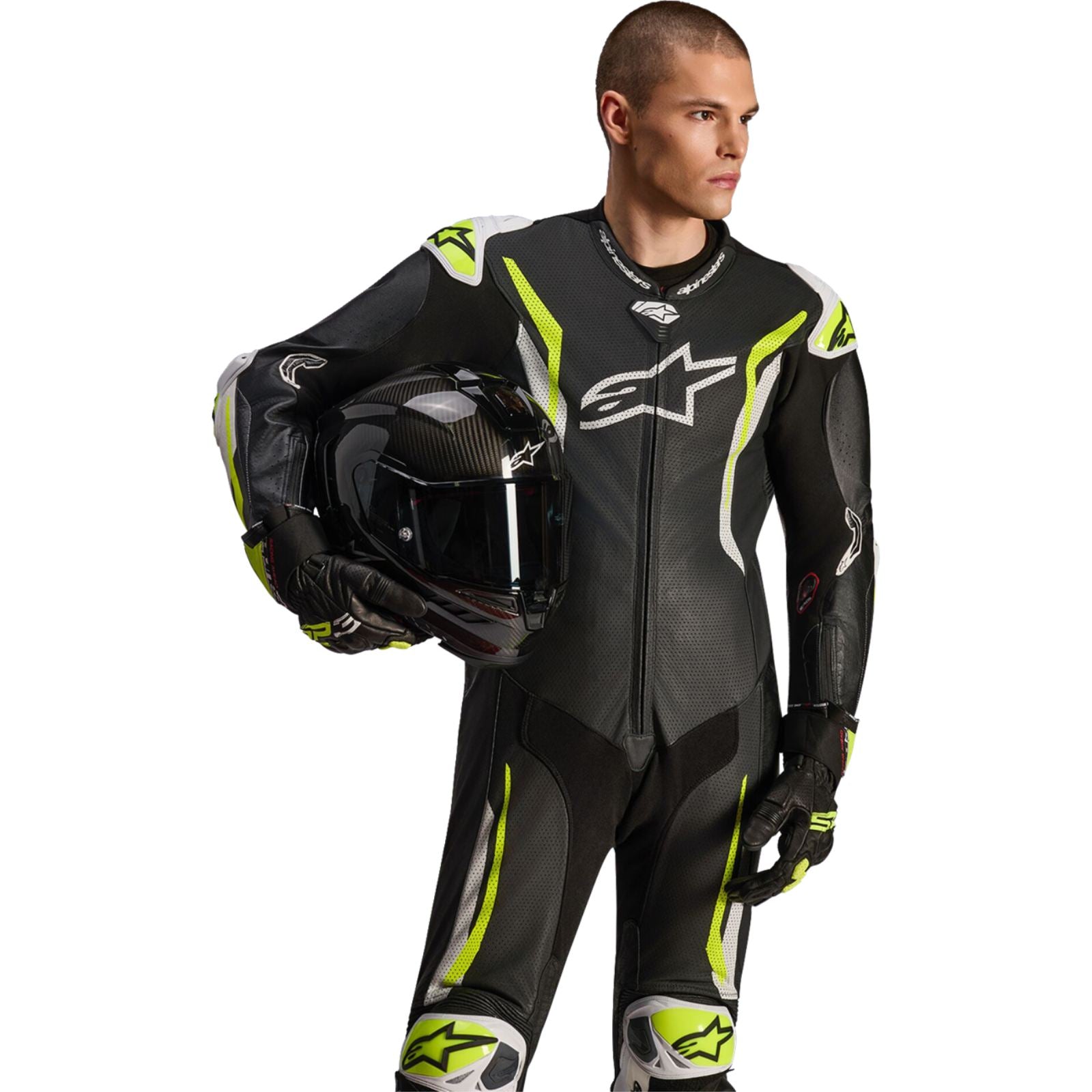Alpinestars GP Tech v5 Leather Suit - Black/White/Yellow Fluo_2561465