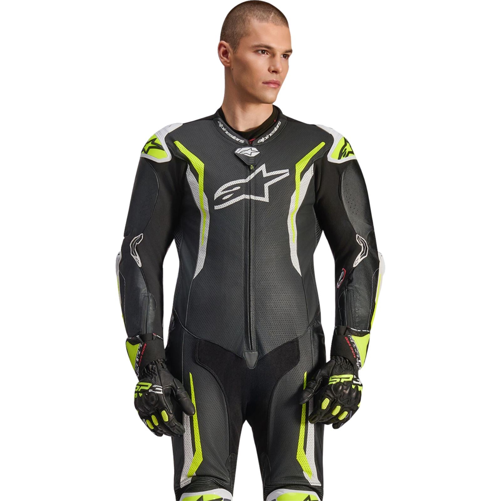 Alpinestars GP Tech v5 Leather Suit - Black/White/Yellow Fluo_2561938
