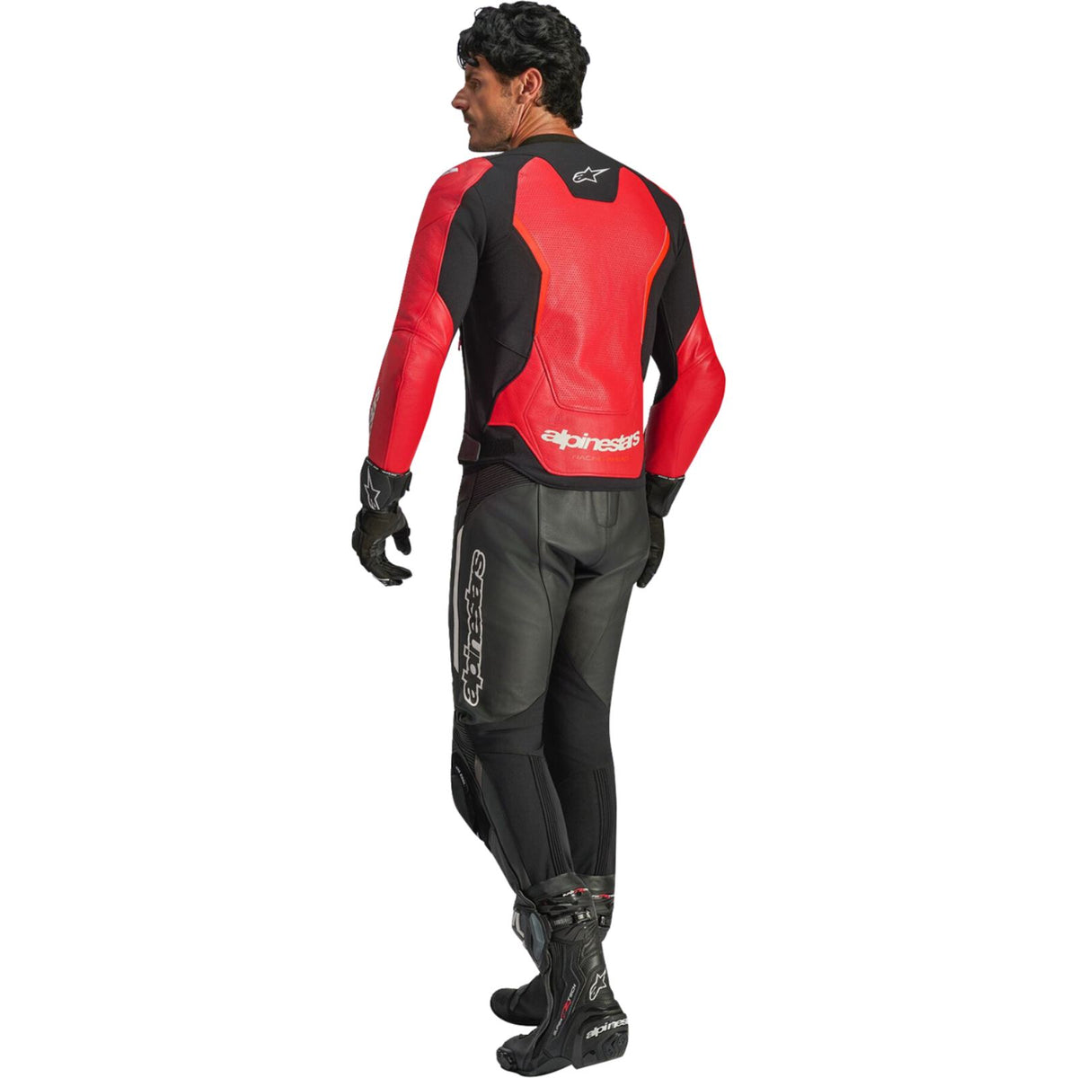 Alpinestars GP Force v2 Airflow Leather Jacket - Red/Red Fluo_2558625