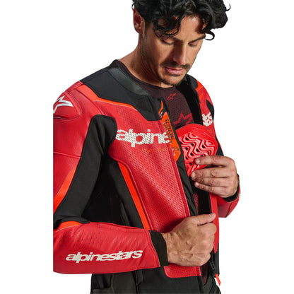 Alpinestars GP Force v2 Airflow Leather Jacket - Red/Red Fluo_2565817