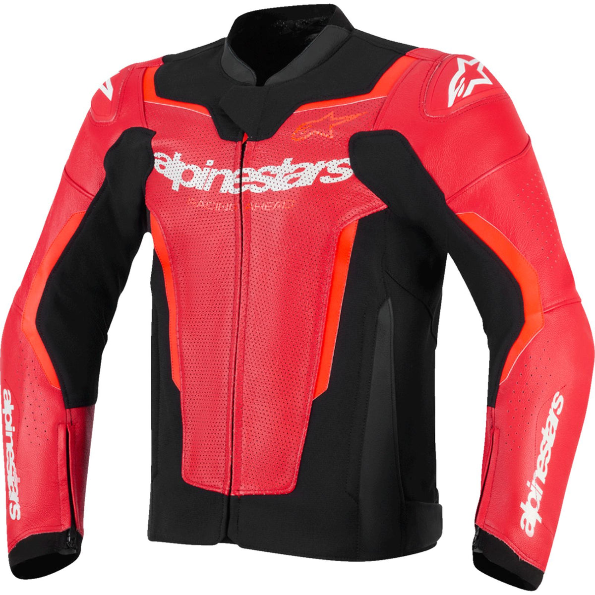 Alpinestars GP Force v2 Airflow Leather Jacket - Red/Red Fluo_2558745