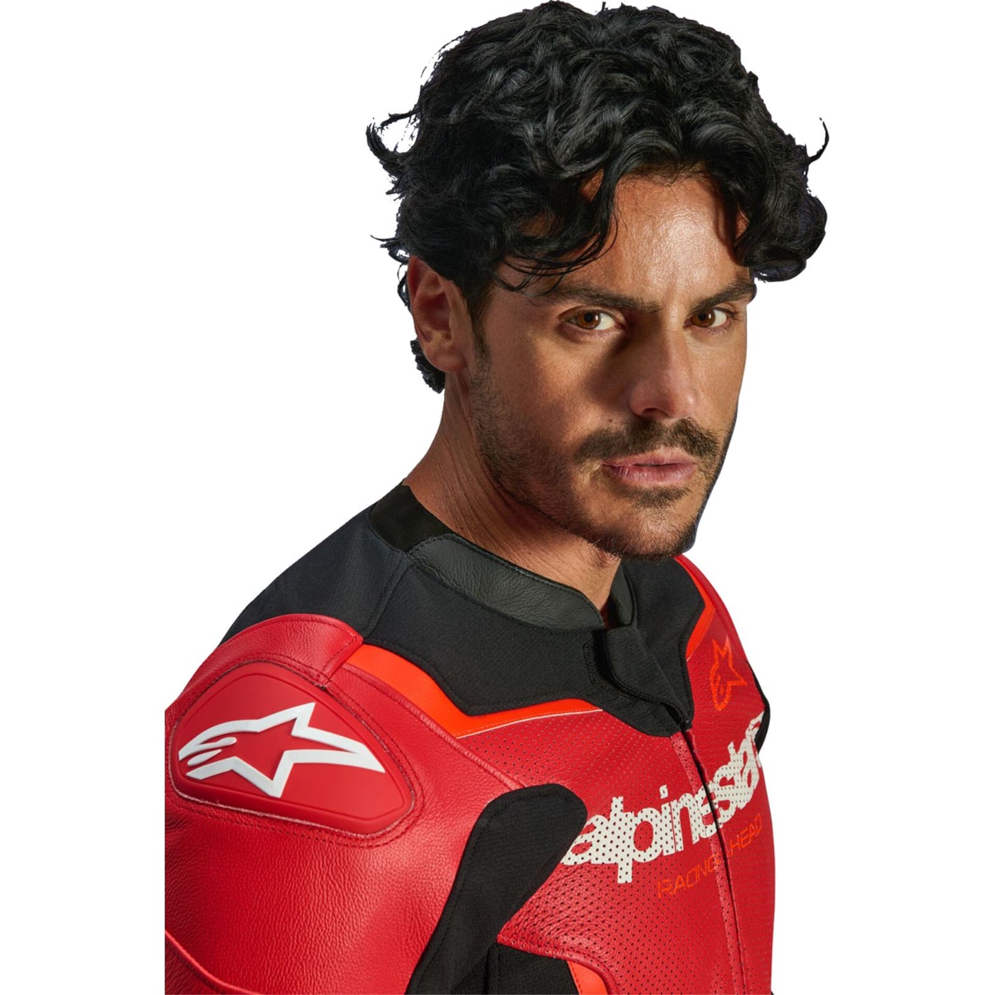Alpinestars GP Force v2 Airflow Leather Jacket - Red/Red Fluo_2559697