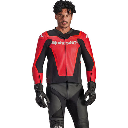Alpinestars GP Force v2 Airflow Leather Jacket - Red/Red Fluo_2563424