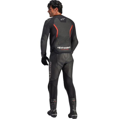 Alpinestars GP Force v2 Airflow Leather Jacket Black/Red Fluo_2561017