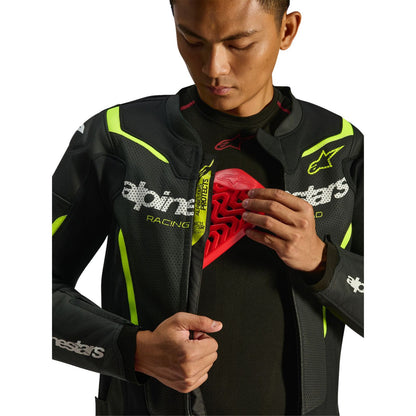 Alpinestars GP Force v2 Airflow Leather Jacket Black/Yellow Fluo_2559272