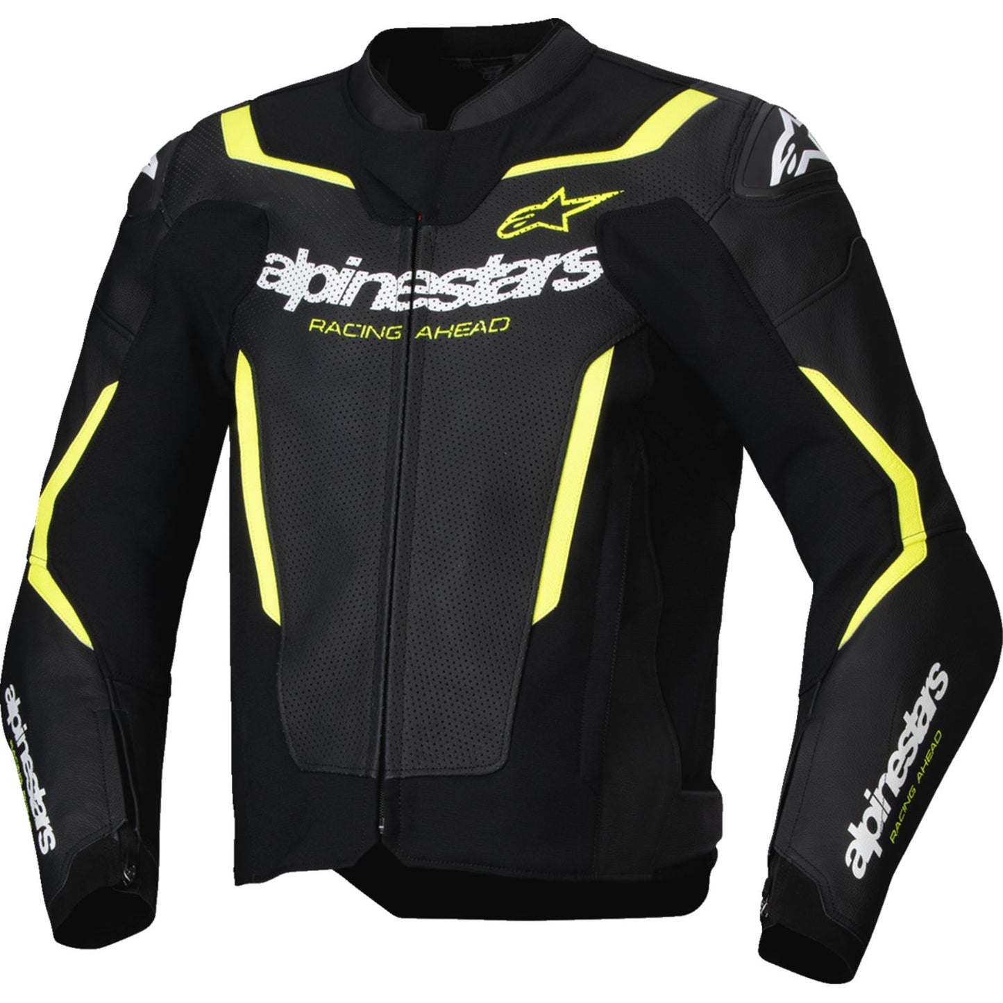 Alpinestars GP Force v2 Airflow Leather Jacket Black/Yellow Fluo_2563899