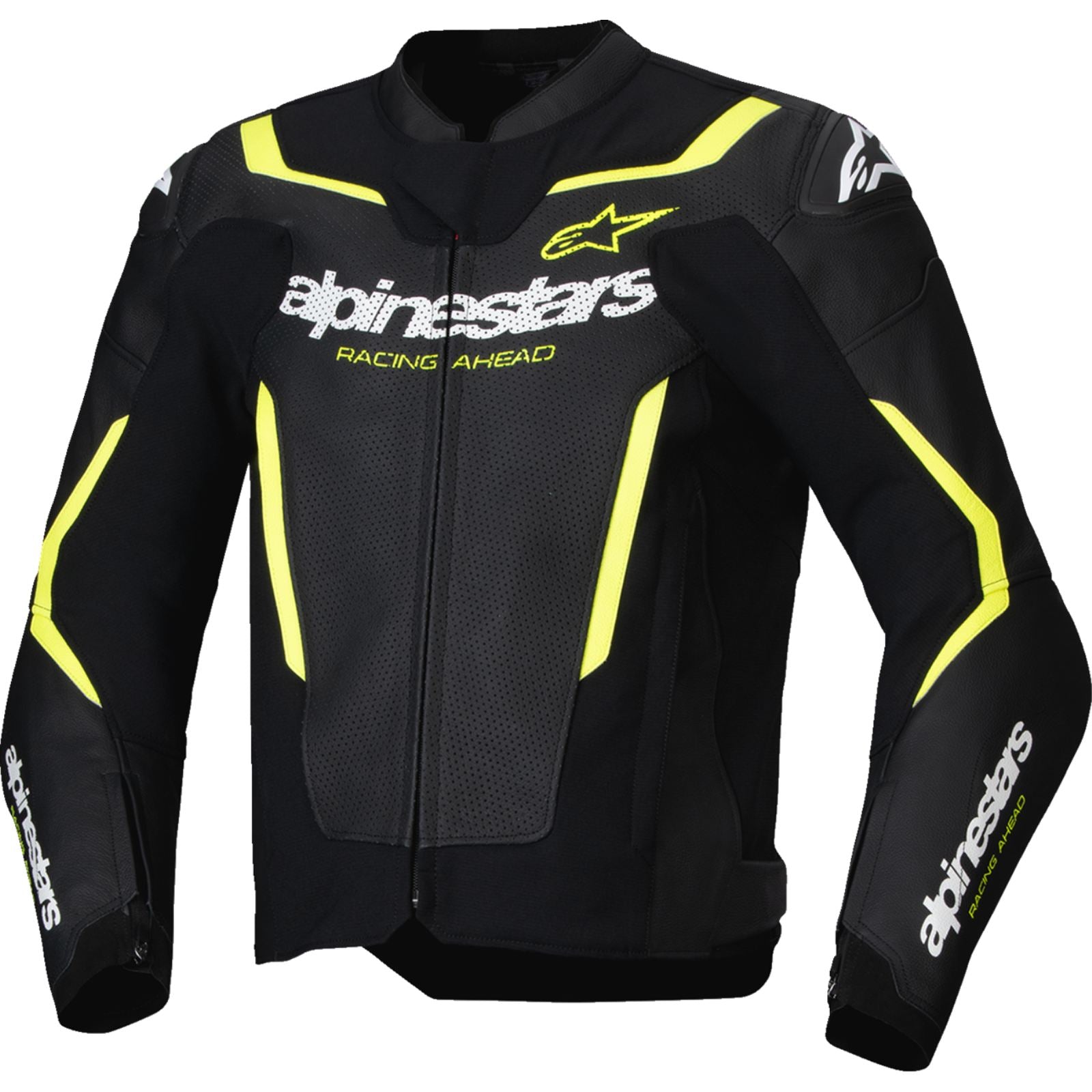 Alpinestars GP Force v2 Airflow Leather Jacket Black/Yellow Fluo_2563899