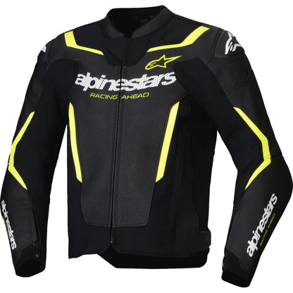 Alpinestars GP Force v2 Airflow Leather Jacket Black/Yellow Fluo_2563899