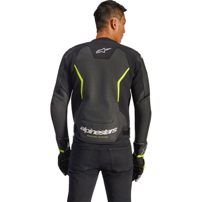 Alpinestars GP Force v2 Airflow Leather Jacket Black/Yellow Fluo_2564018
