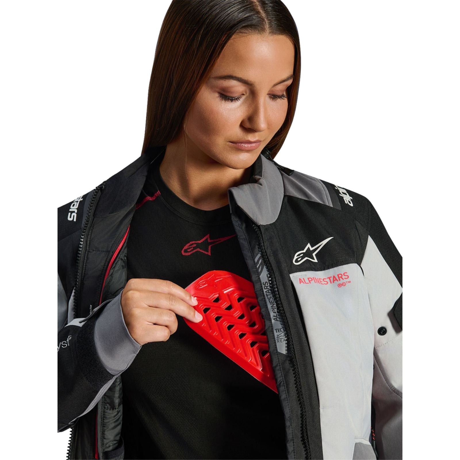 Alpinestars Stella Andes v4 Drystar® Jacket Dark/Ice Gray/Black/Coral - 3XL [MPN: 3210126-9276-3X]_2558849