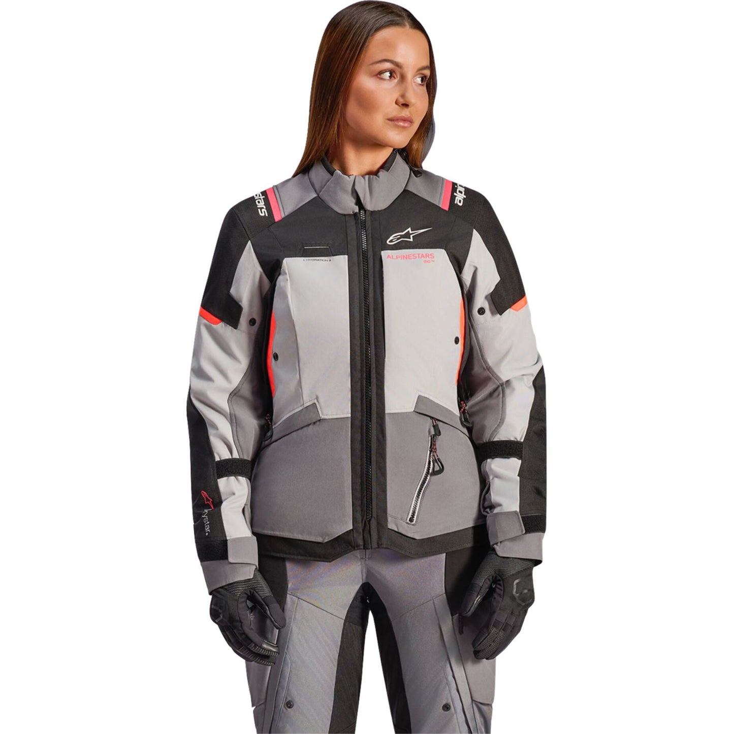 Alpinestars Stella Andes v4 Drystar® Jacket Dark/Ice Gray/Black/Coral - 3XL [MPN: 3210126-9276-3X]_2563313